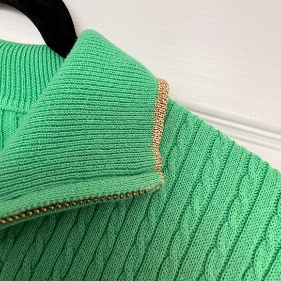 Ralph Lauren Green Zip-Up Sweater -large but fits like Med. - Picture 3 of 5